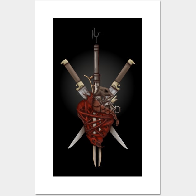 Three of Swords Wall Art by Destology